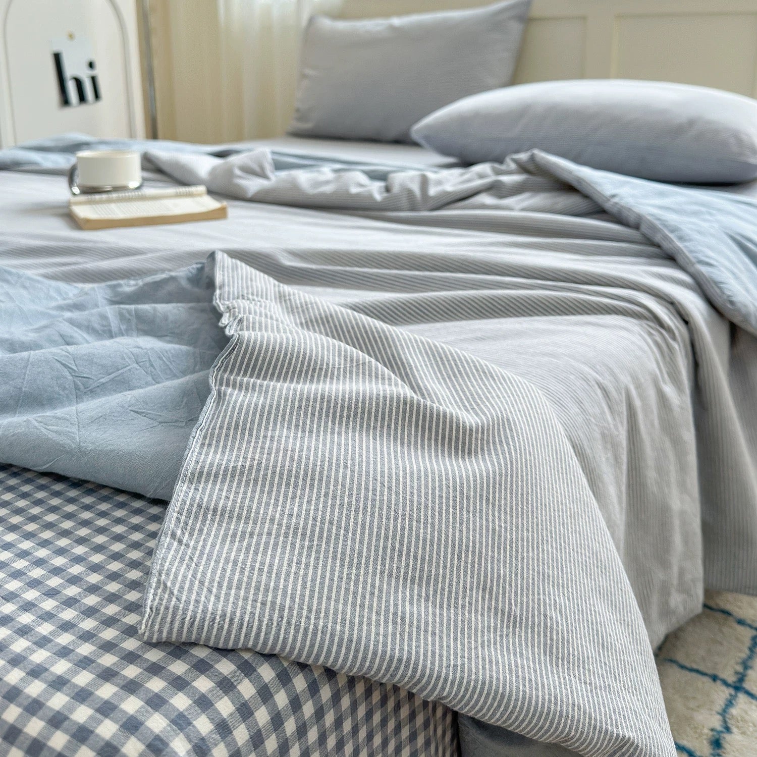 summer stripe quilt & pillow sheets set (4color)