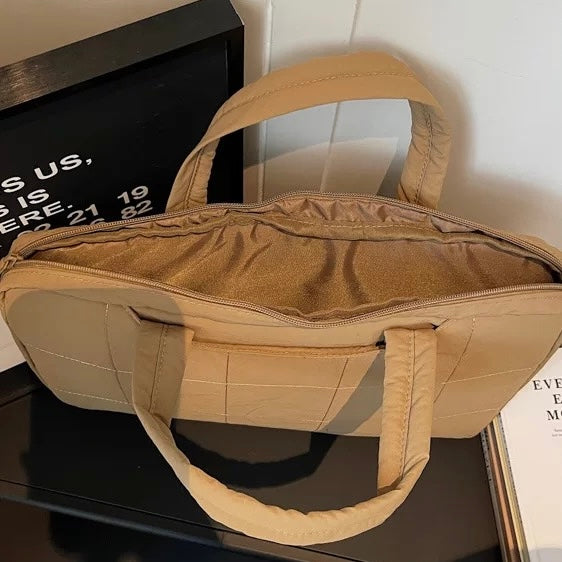 Puffy Quilted Laptop Tote PC bag (7colors)