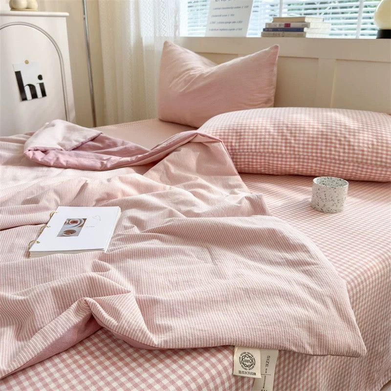 summer stripe quilt & pillow sheets set (4color)