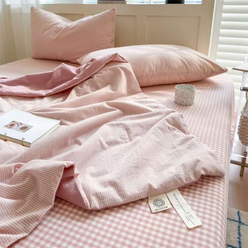 summer stripe quilt & pillow sheets set (4color)