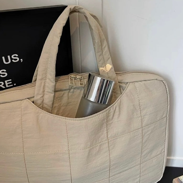 Puffy Quilted Laptop Tote PC bag (7colors)