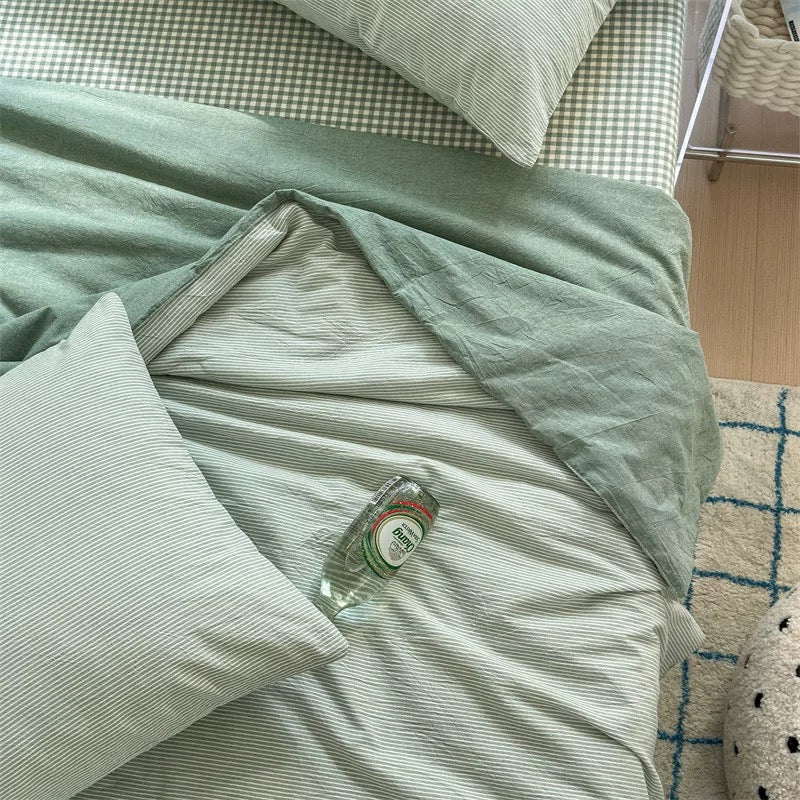 summer stripe quilt & pillow sheets set (4color)