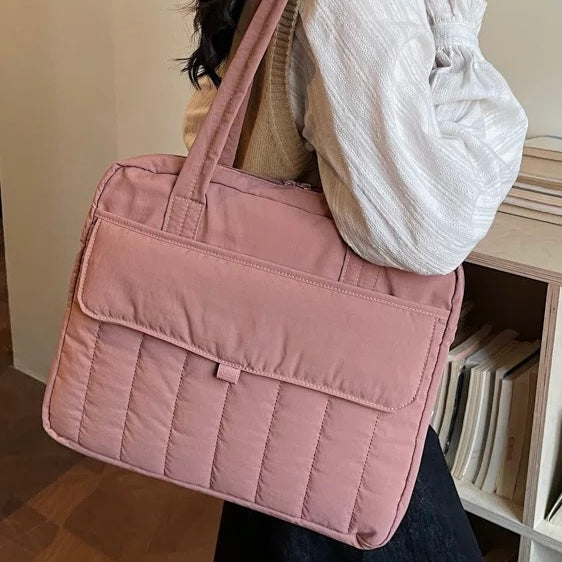 Multi-Pocket Puffy Tote PC bag (7colors)