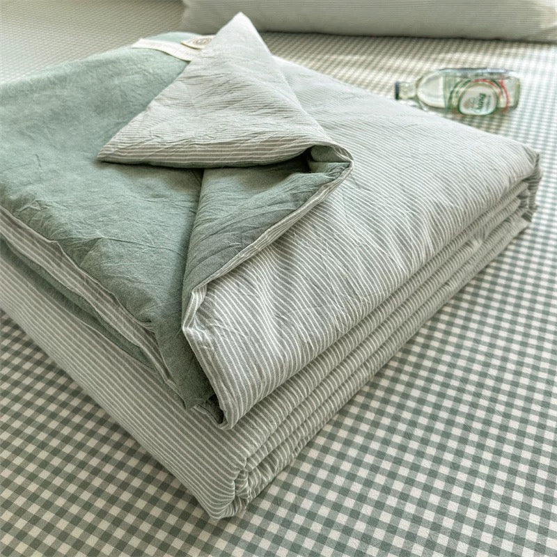summer stripe quilt & pillow sheets set (4color)