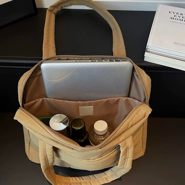 Multi-Pocket Puffy Tote PC bag (7colors)