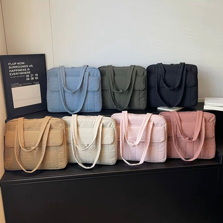 Multi-Pocket Puffy Tote PC bag (7colors)