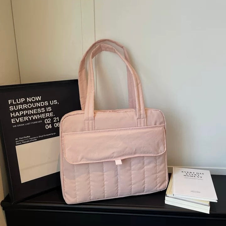 Multi-Pocket Puffy Tote PC bag (7colors)