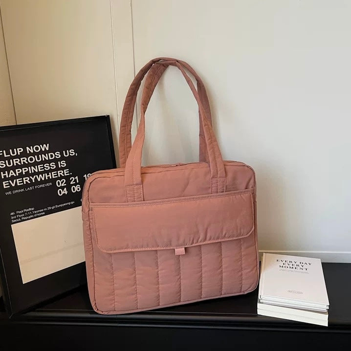 Multi-Pocket Puffy Tote PC bag (7colors)