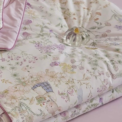 flower rabbit quilt (2color)