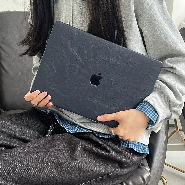 Leather-Texture Hard Shell MacBook Case (2colors)
