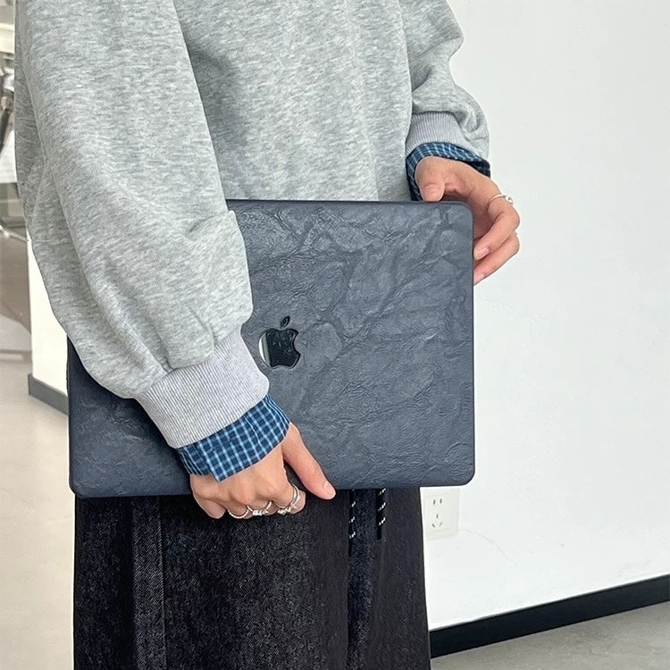 Leather-Texture Hard Shell MacBook Case (2colors)