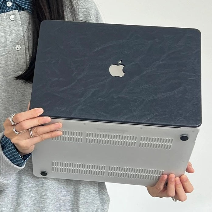 Leather-Texture Hard Shell MacBook Case (2colors)