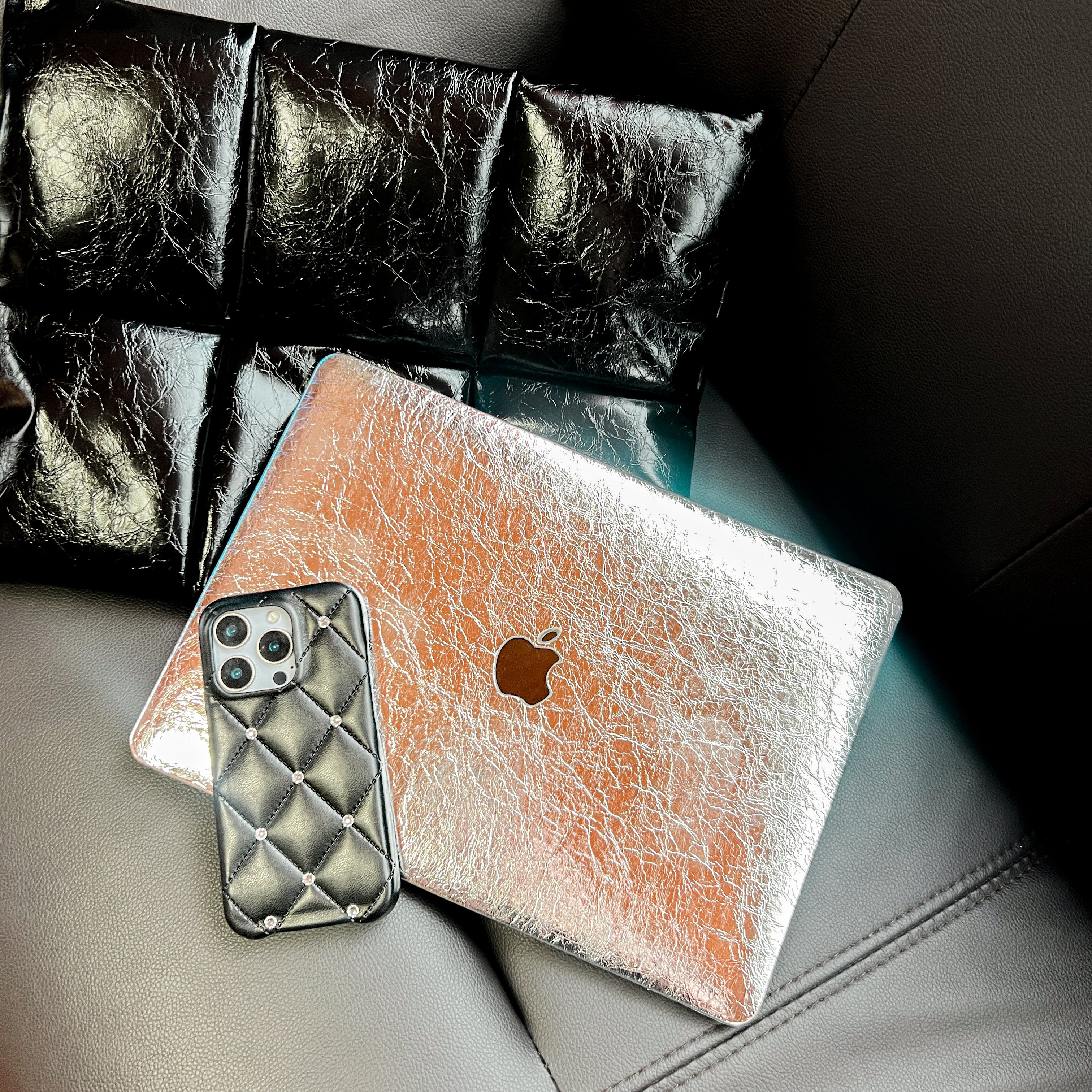 Silver Texture MacBook Case