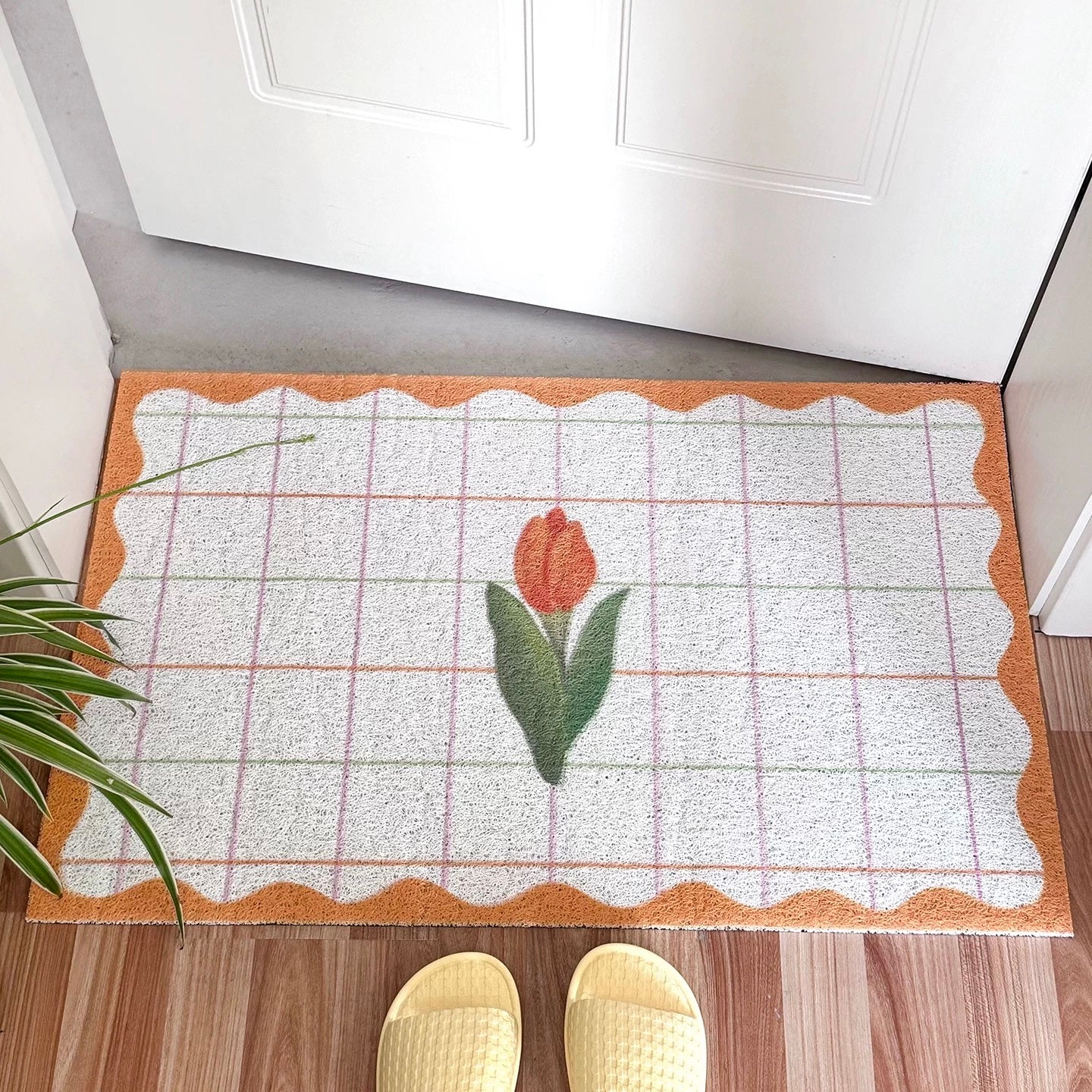 Tulip Plaid Wavy Wire door mat (2design)