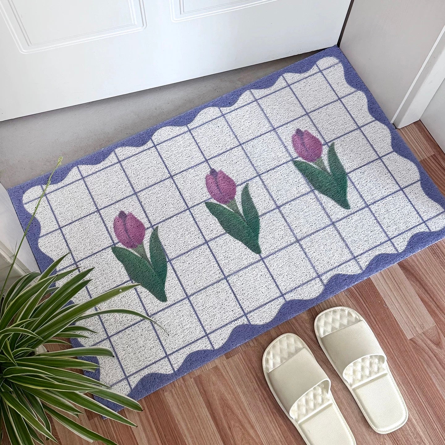 Tulip Plaid Wavy Wire door mat (2design)