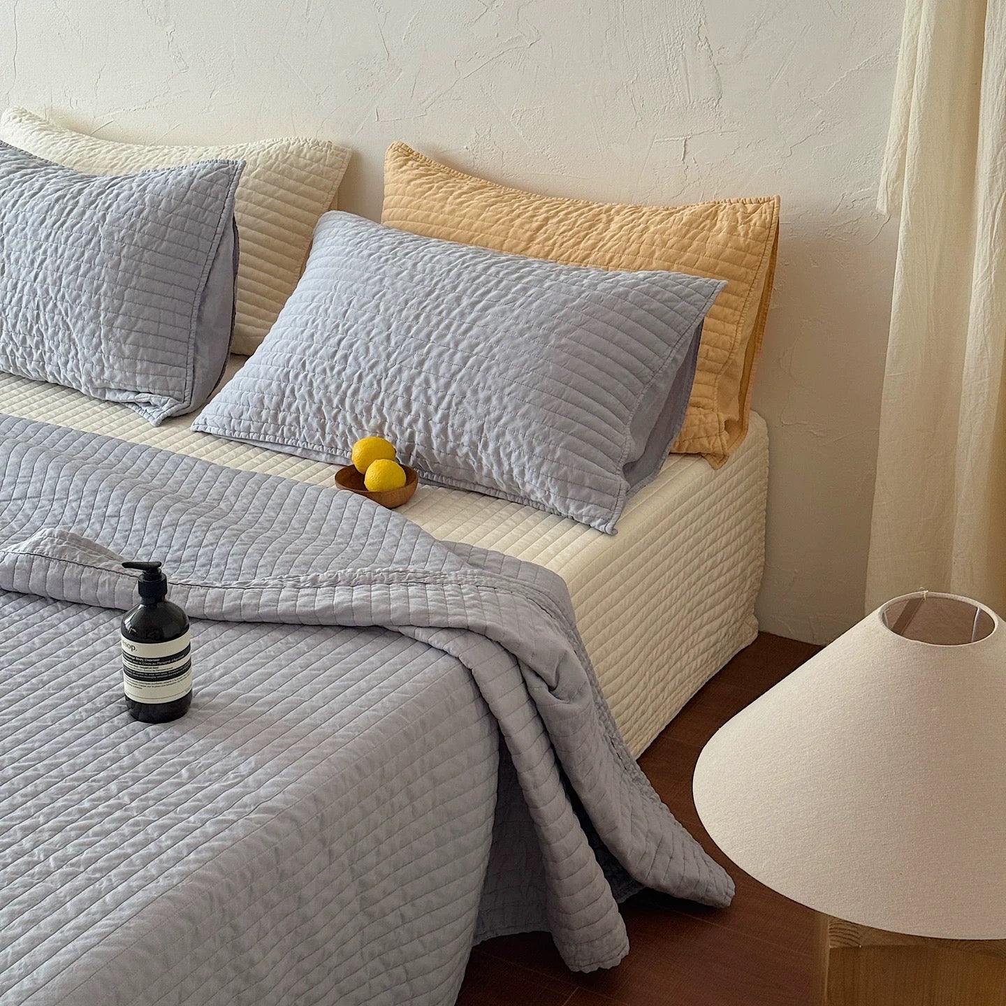 Washed Cool Contact quilt & pillow sheets set (4color)