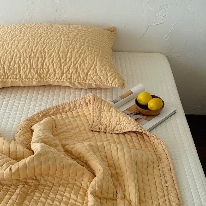 Washed Cool Contact quilt & pillow sheets set (4color)