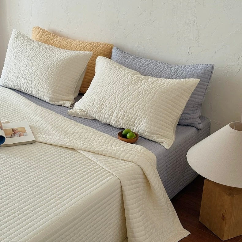 Washed Cool Contact quilt & pillow sheets set (4color)