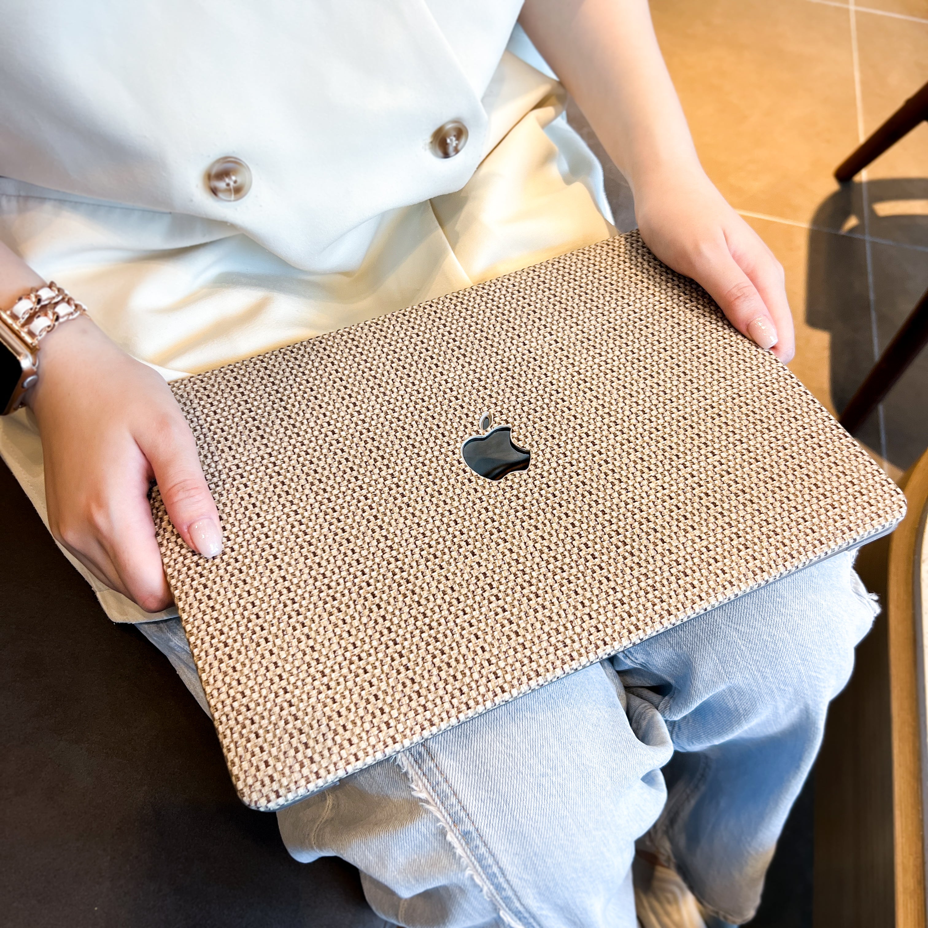【即納】Natural Weave MacBook Case