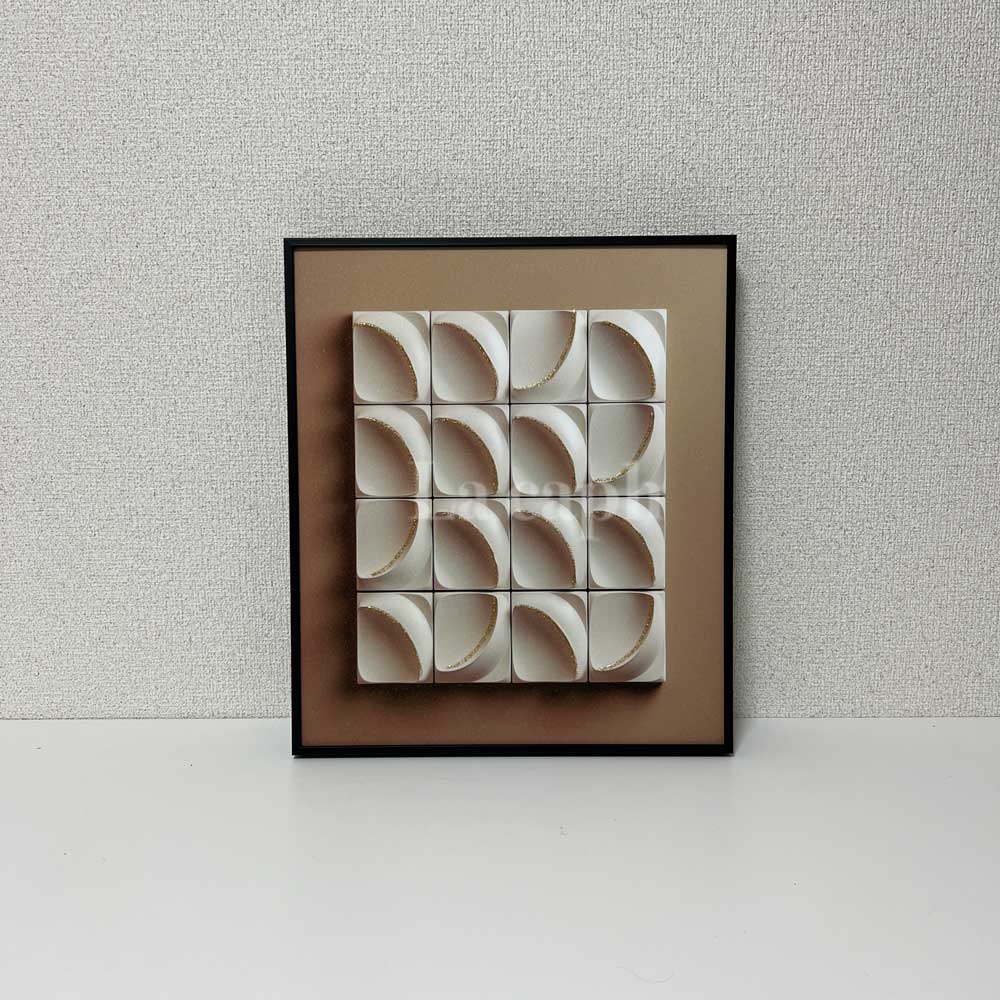 【即納】white cube glitter poster & frame SET (31×36cm)