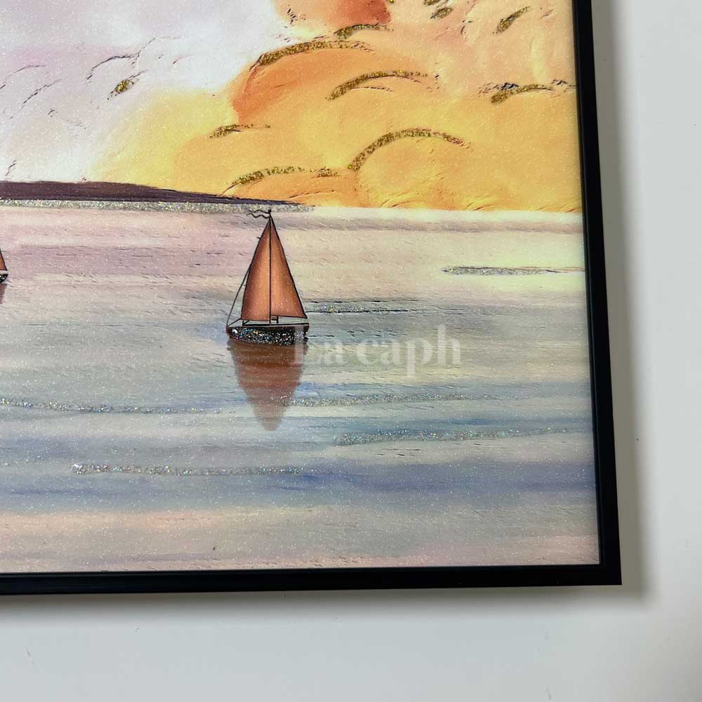 【即納】sunset glitter poster & frame SET (31×36cm)