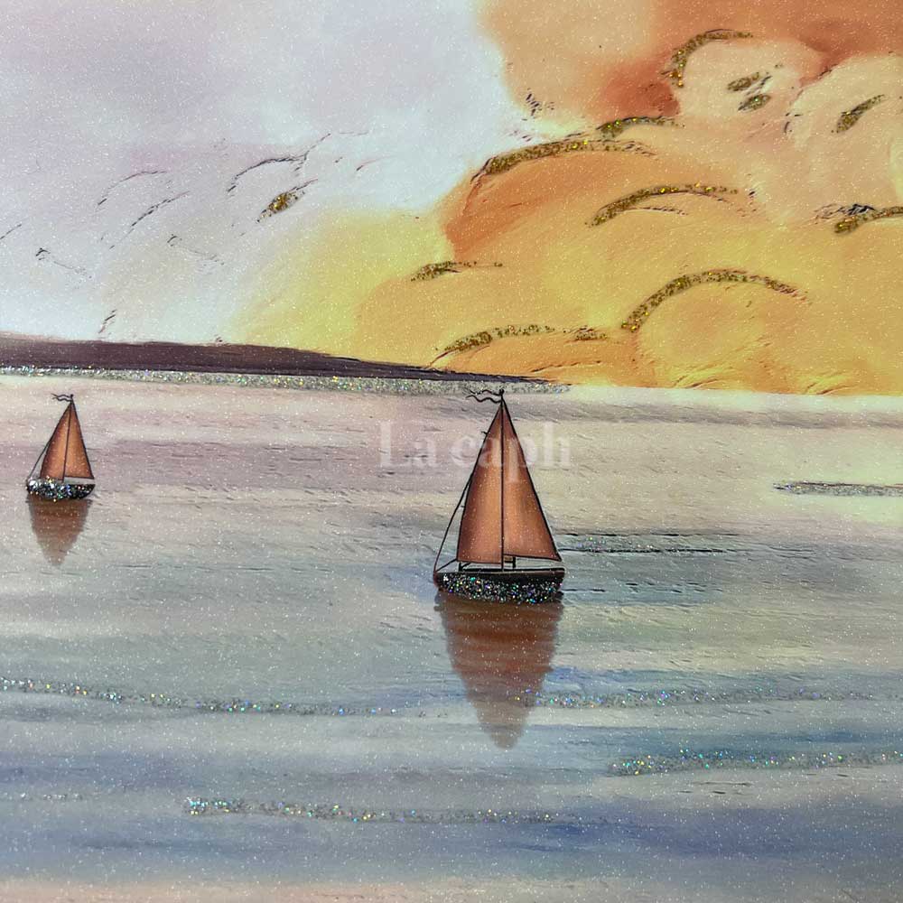 【即納】sunset glitter poster & frame SET (31×36cm)