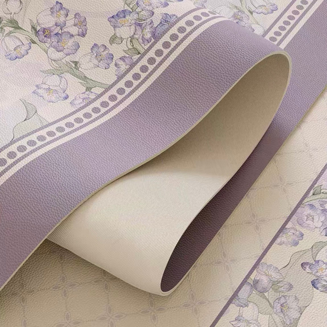 Purple Campanula shelf mat
