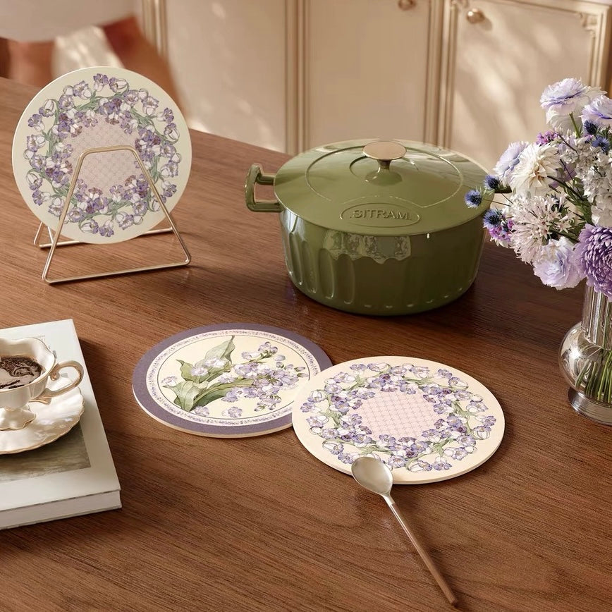 Purple Campanula coaster