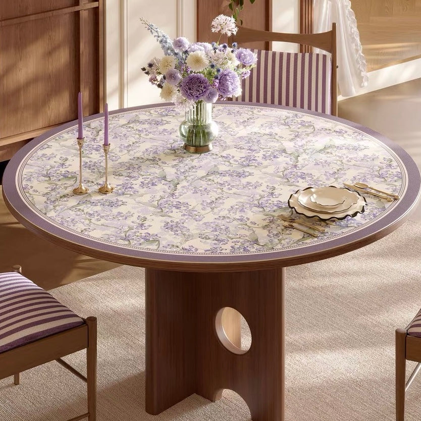 Purple Campanula round table mat