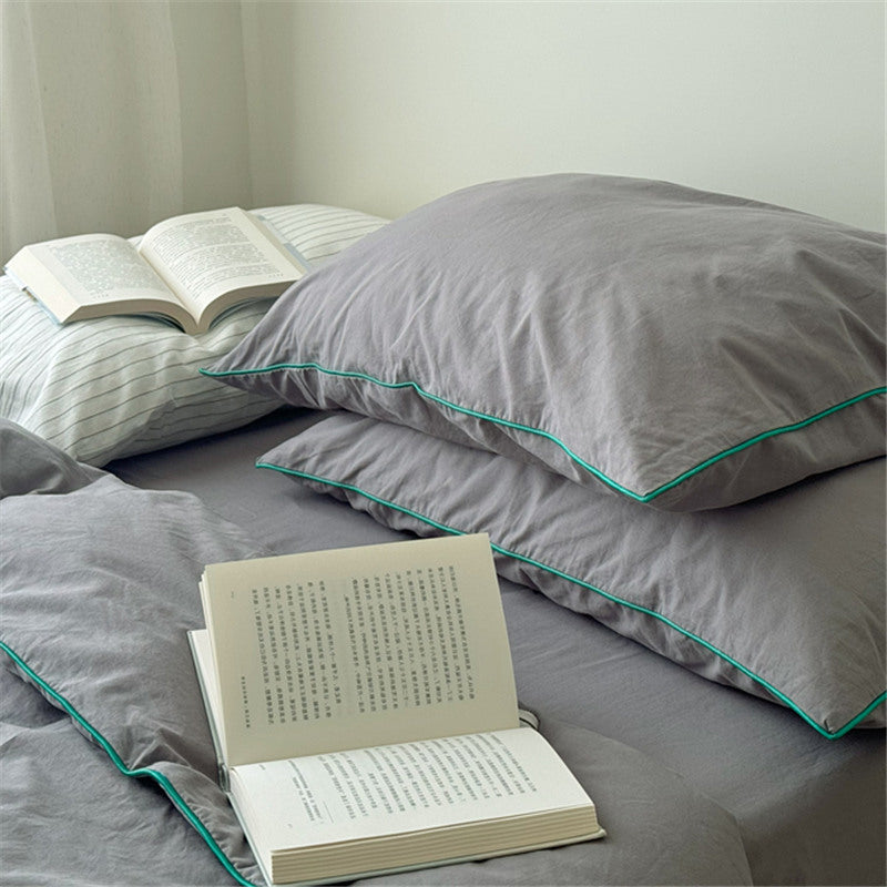 6color piping cotton bedlinen set