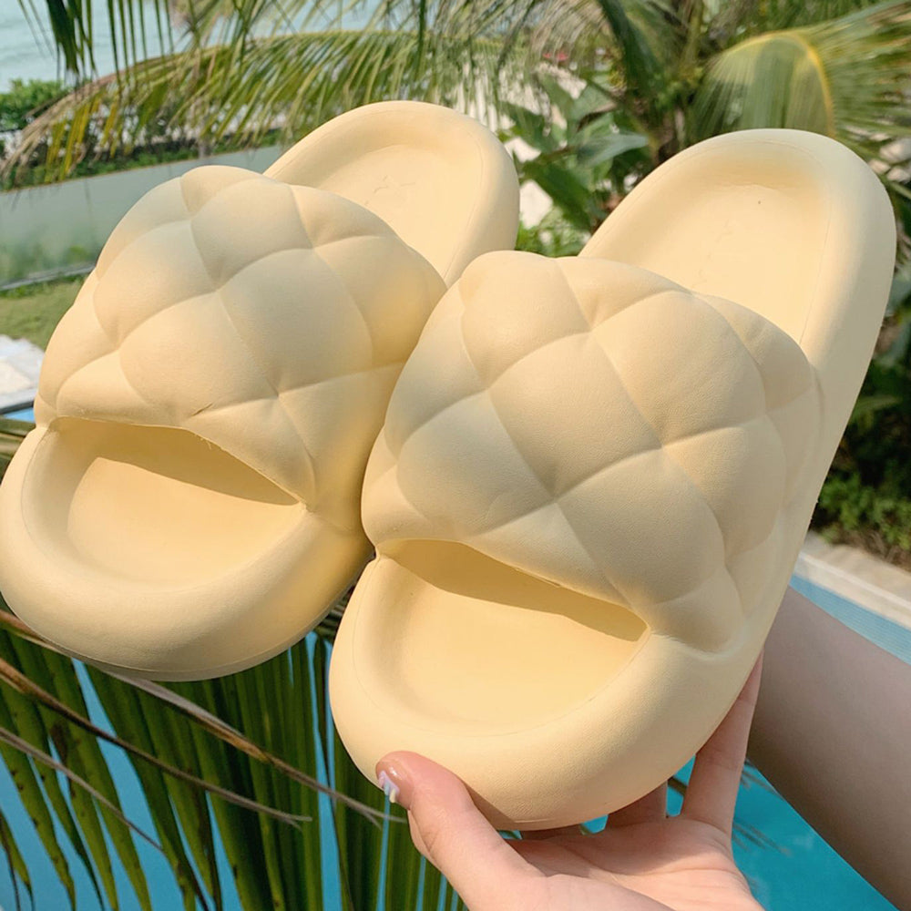 4color quilting rubber room shoes