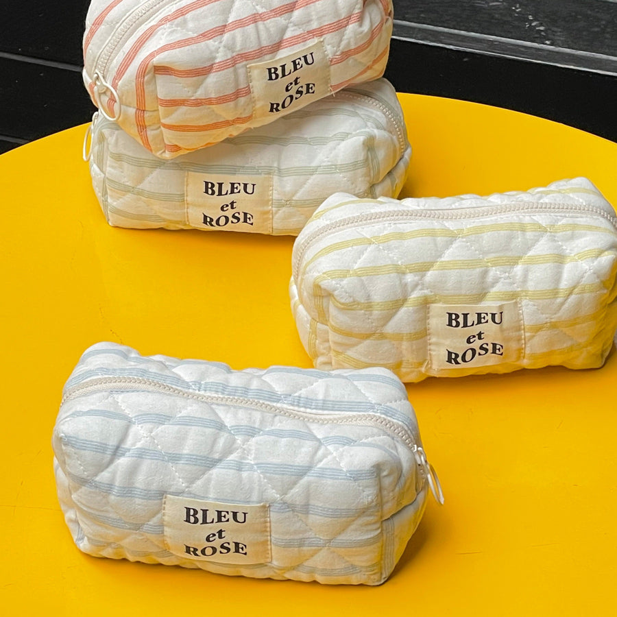 4color pastel border pouch