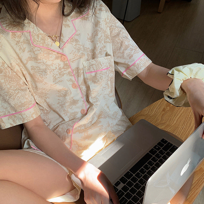 shadow print roomwear