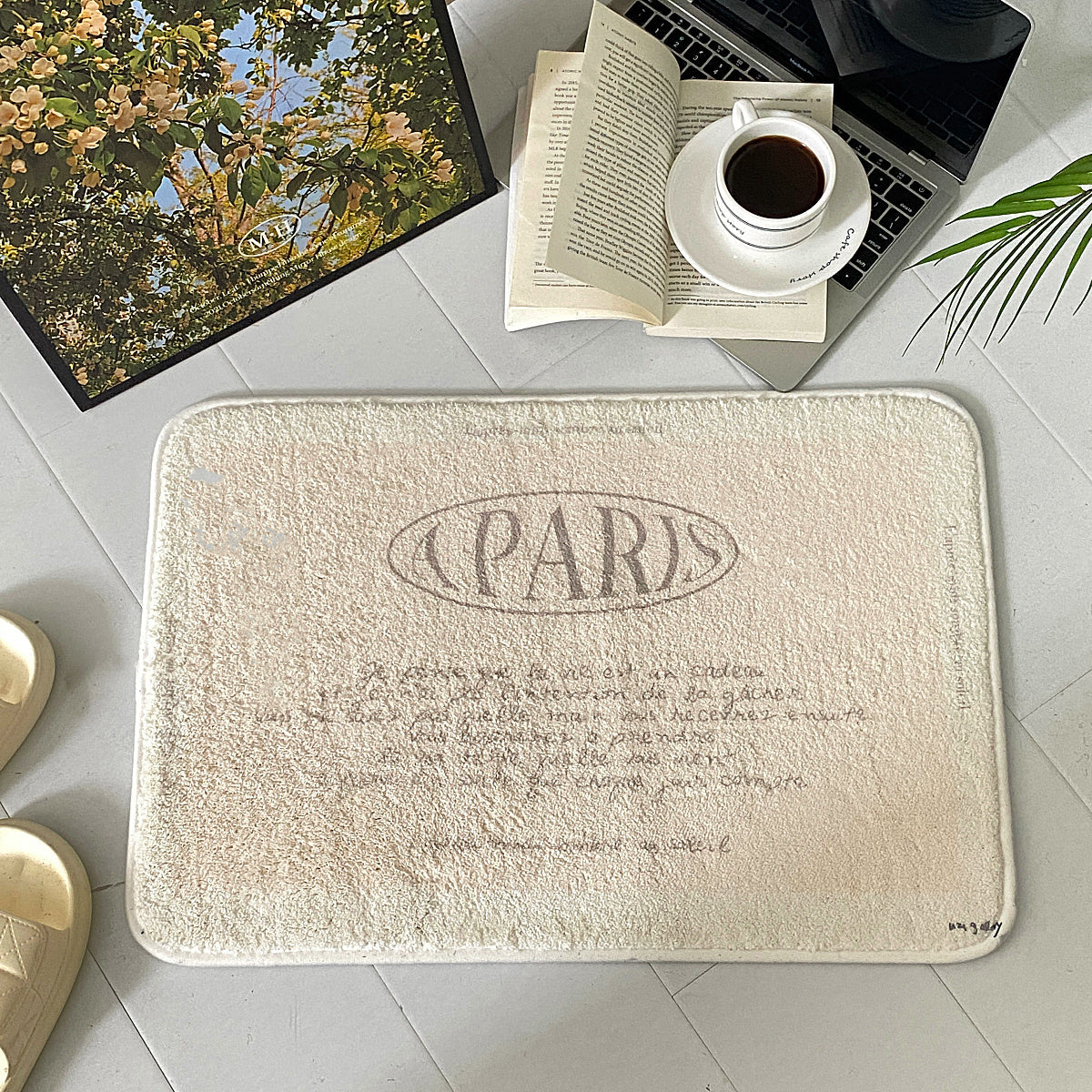 【即納】4design paris letter mini mat