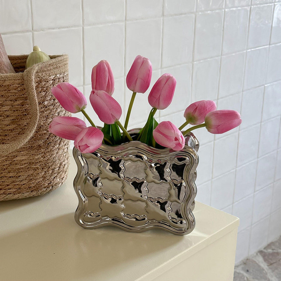 2color european square vase