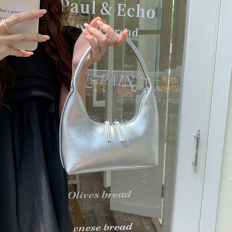 3color leather mini handbag