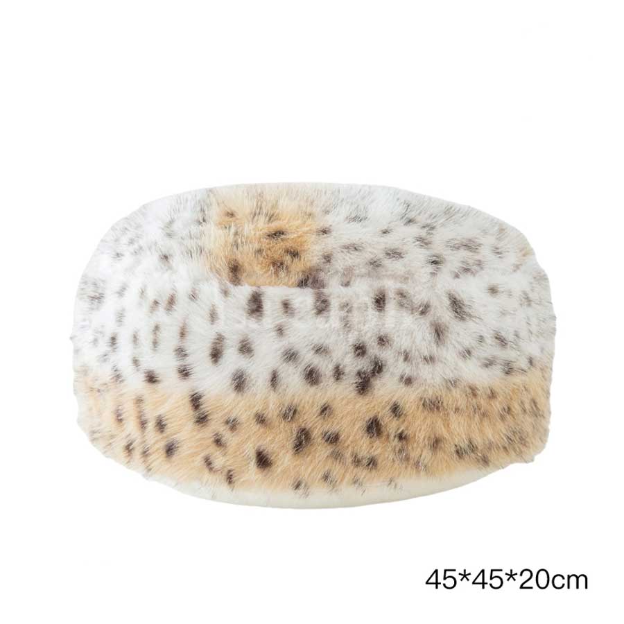 leopard fur stool