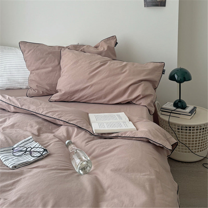6color piping cotton bedlinen set