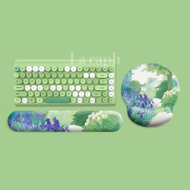 iris garden mouse pad & wrist rest