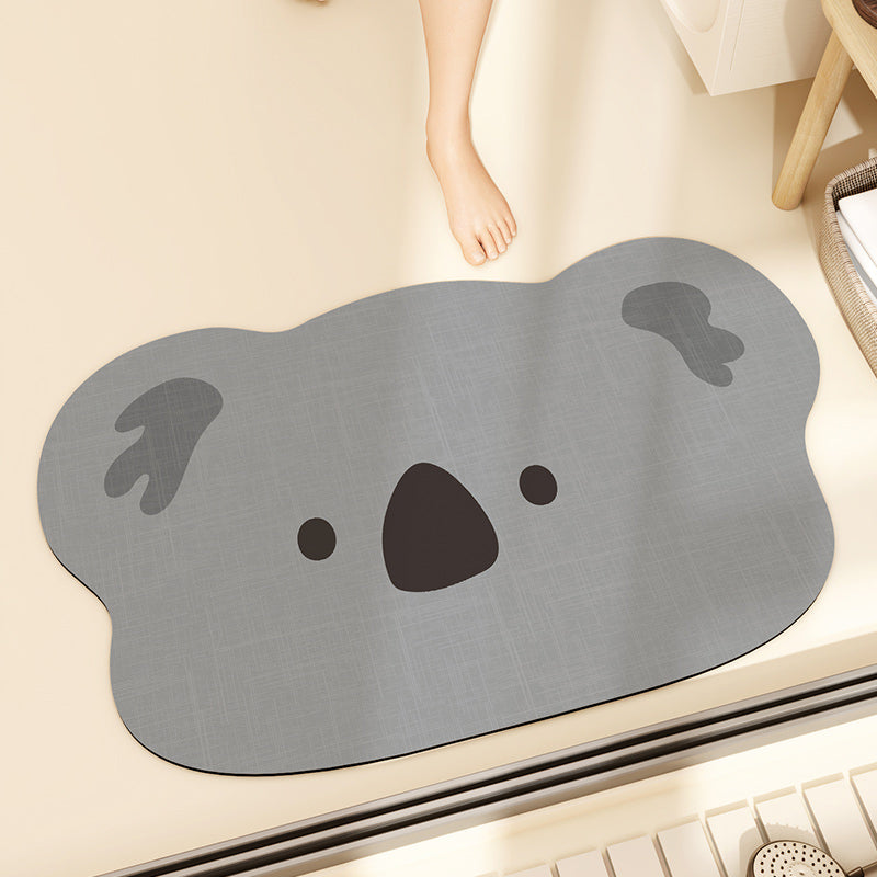 6design animal face bath mat