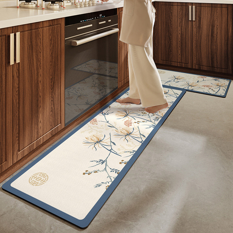 8design blue color kitchen mat