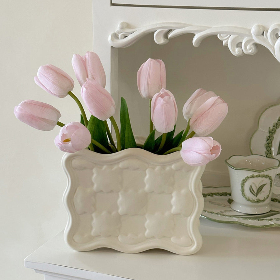 2color european square vase