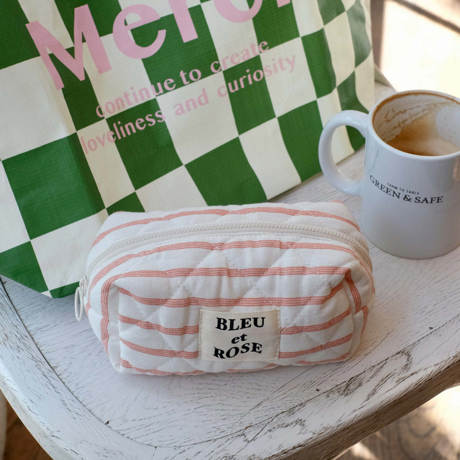 4color pastel border pouch