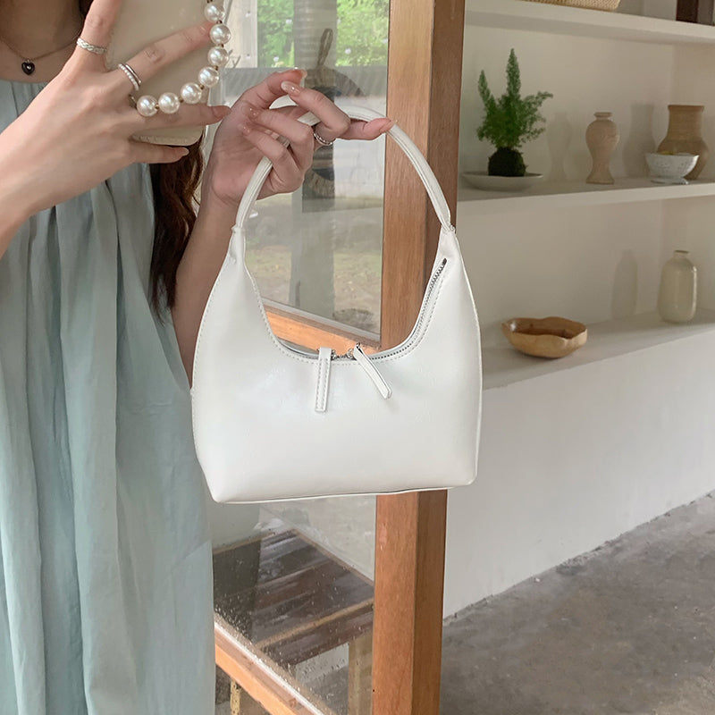 3color leather mini handbag