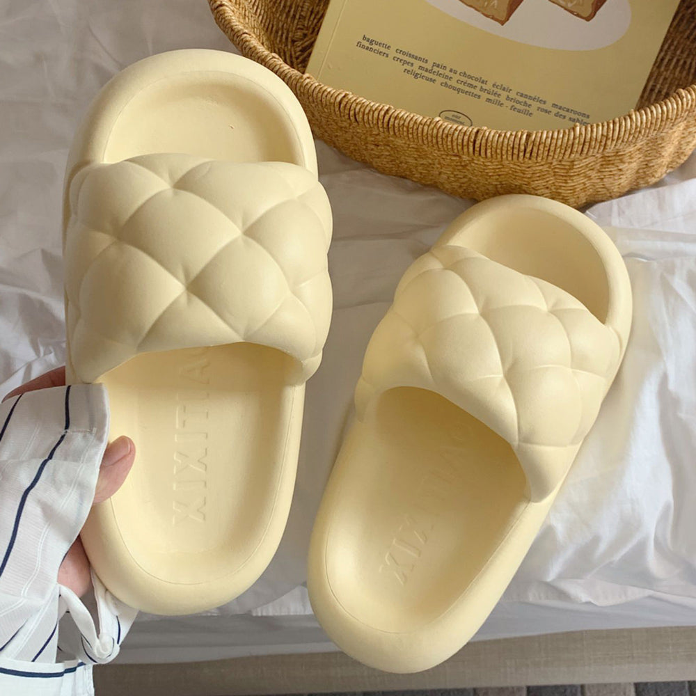 4color quilting rubber room shoes