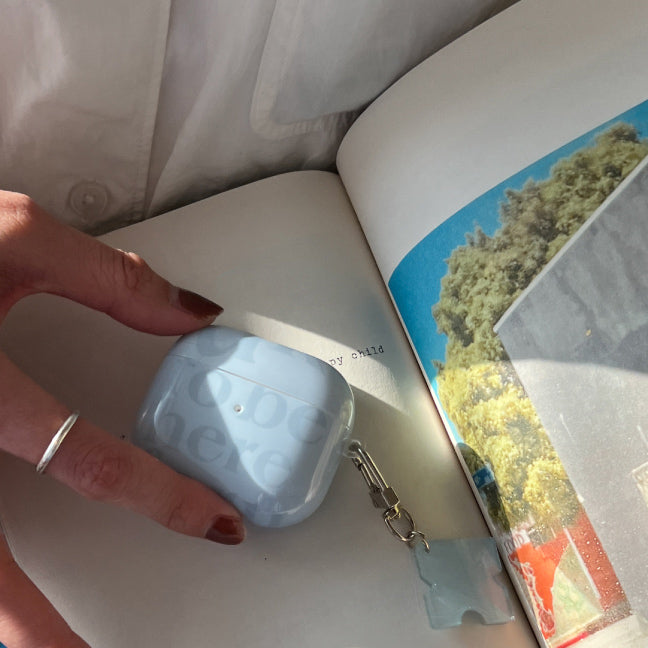 blue puzzle Airpods case