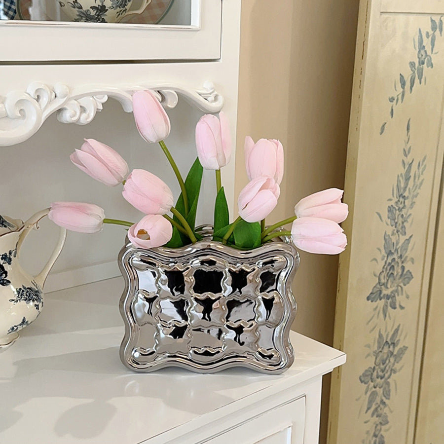 2color european square vase