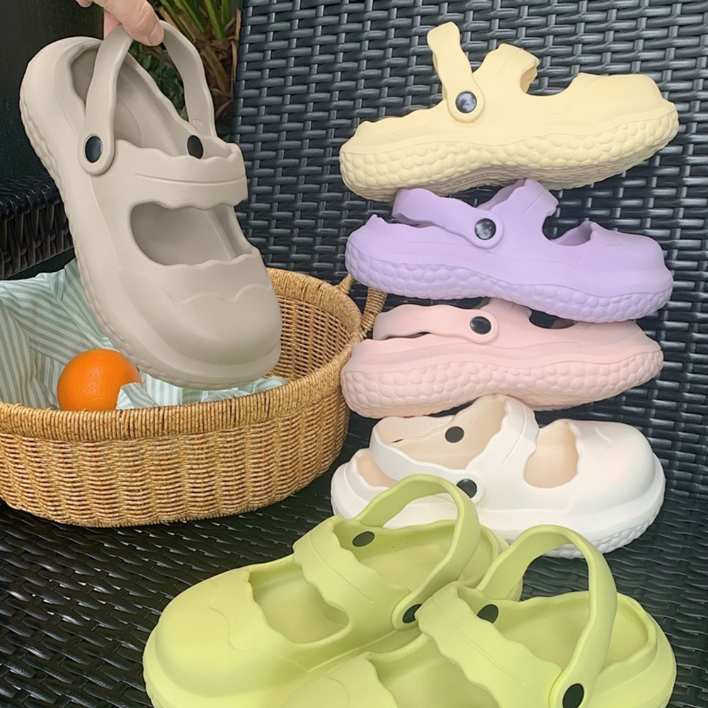 7color scallop band rubber room shoes