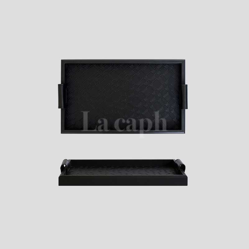 leather knit accessory tray (2colors)
