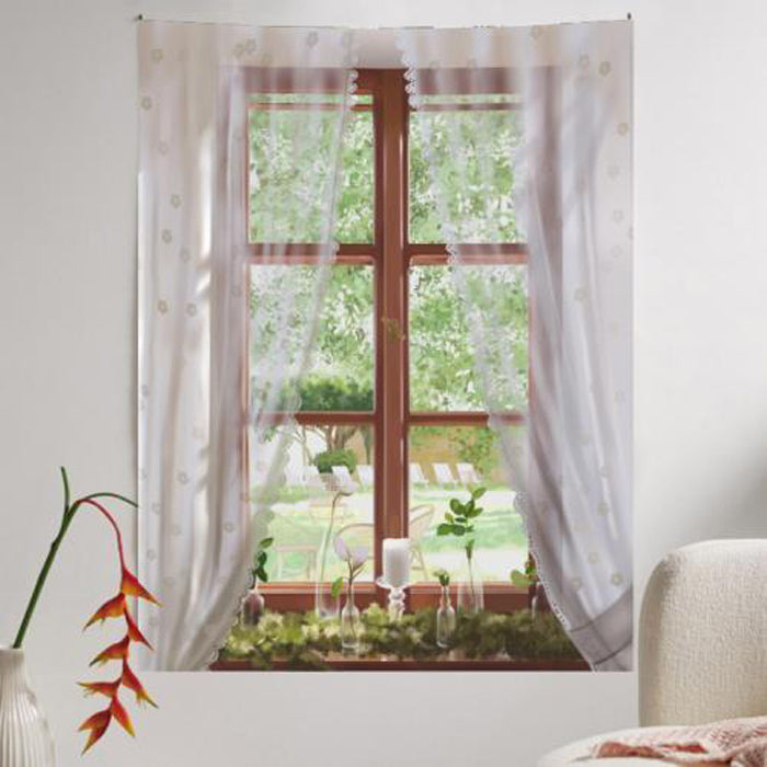 11design retro garden window tapestry
